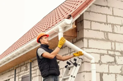 Pose et remplacement de gouttières à Murs